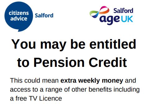Citizens Advice Salford and Age UK Salford : Free Pension Credit Checks!